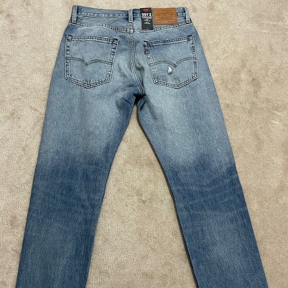 Levi's 551Z Authentic Straight Loose Leg Hemp Denim Jeans 30 32 Brand New Tags - Picture 7 of 11